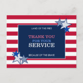 Stars Stripes Patriotic Veteran Service Hartelijk  Briefkaart (Voorkant)