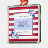 Stars Stripes Patriotic Veteran Service Hartelijk  Metalen Ornament (Links)