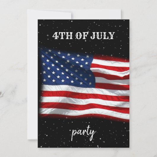 Stars Stripes Patriottic American Flag 4 juli Kaart (Achterkant)