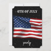 Stars Stripes Patriottic American Flag 4 juli Kaart (Achterkant)