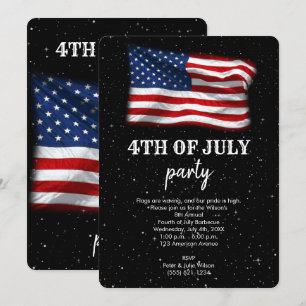 Stars Stripes Patriottic American Flag 4 juli Kaart