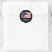 Stars Stripes Patriottic American Flag 4 juli Ronde Sticker (Tas)