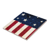Stars & Stripes Patriottic Tegeltje (Zijkant)