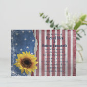 Stars & Stripes Patriottic Wedding Invitations Kaart (Staand voorkant)