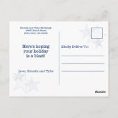 Stars Stripes Patriottisch 4th of July Typografie Briefkaart (Achterkant)