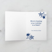 Stars Stripes Patriottisch 4th of July Typografie Feestdagen Kaart (Binnen)