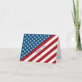 Stars & Stripes Patriottische Verenigde Staten Rus Bedankkaart (Voorkant)