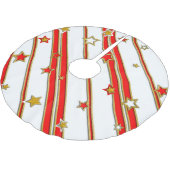 Stars & Stripes Pattern goud rood+ je ideeën Kerstboom Rok (Gekanteld)