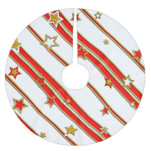 Stars & Stripes Pattern goud rood+ je ideeën Kerstboom Rok