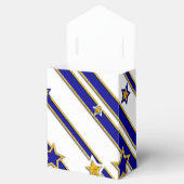 Stars & Stripes Pattern goudblauw + uw ideeën Bedankdoosjes (Geopend)