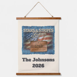Stars & Stripes - Personalized Wall Tapestry Hangend Wandkleed