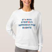 Stars Stripes Reproductive Rights 4 juli Amer T-shirt (Voorkant)