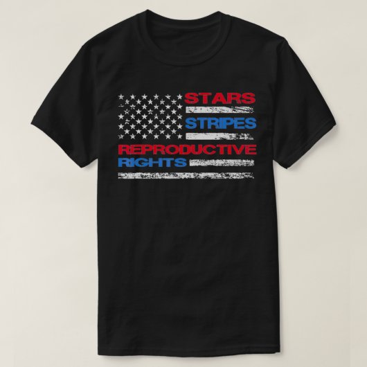 Stars Stripes & Reproductive Rights 4th Of July Eq T-shirt (Design voorkant)