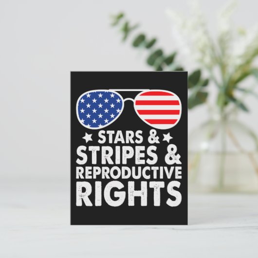 Stars Stripes Reproductive Rights Briefkaart (Staand voorkant)