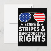 Stars Stripes Reproductive Rights Briefkaart (Voorkant / Achterkant)