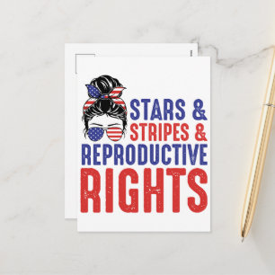 Stars Stripes Reproductive Rights Feestdagenkaart