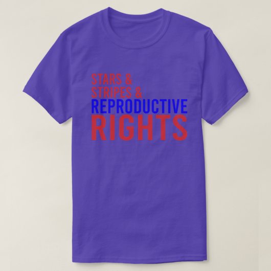 Stars Stripes Reproductive Rights Patriotic USA T-shirt (Design voorkant)