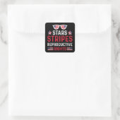 Stars Stripes Reproductive Rights Vierkante Sticker (Tas)