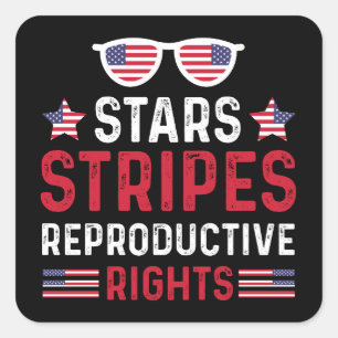 Stars Stripes Reproductive Rights Vierkante Sticker