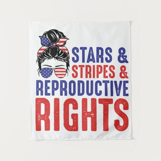 Stars Stripes Reproductive Rights Wandkleed (Voorkant)