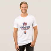 Stars & Stripes - Samen schitteren we | Patriottis Tri-Blend Shirt (Voorkant volledig)