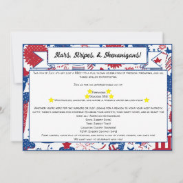 Stars, Stripes & Shenanigans Uitnodiging