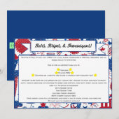 Stars, Stripes & Shenanigans Uitnodiging (Voorkant / Achterkant)
