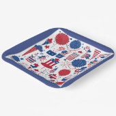 Stars, Stripes & Shenanigans Vierkant Papier Bord (Gebogen)