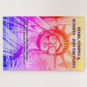 Stars, Stripes & Sunsets Lady Liberty 250th Party Legpuzzel (Horizontaal)