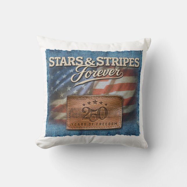 Stars & Stripes - Throw Pillow Kussen (Voorkant)