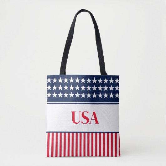 Stars & Stripes Tote Tas (Voorkant)