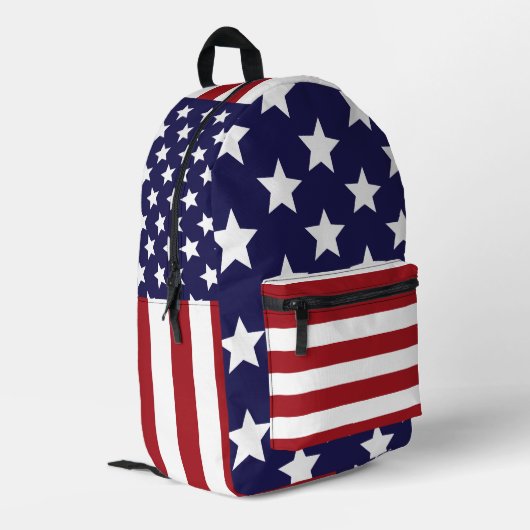 Stars Stripes uit de VS Bedrukte Rugzak (Achterkant Hoek Links)