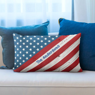 Stars Stripes USA Landelijke Amerikaanse Vlag Aang Kussen