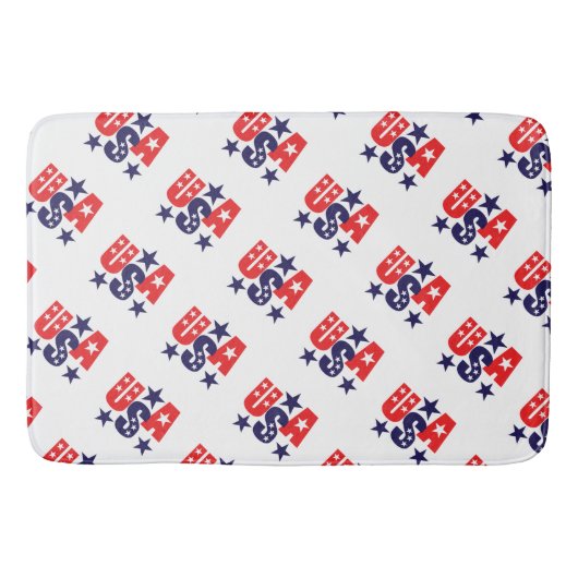 Stars & Stripes USA Patriottisch Ontwerp Badmat (Voorkant)