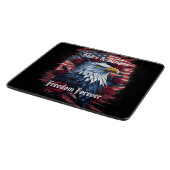 Stars & Stripes USA Vlag Kale Arend & Rozen Snijplank (Hoek)