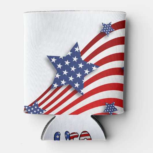Stars & Stripes Verenigde Staten Blikjeskoeler (Voorkant)