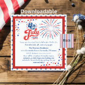 Stars & Stripes Vierde van de Uitnodiging van het 