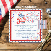 Stars & Stripes Vierde van de Uitnodiging van het 