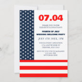 Stars & Stripes Vlag 4 juli bruiloft Welkom Kaart (Voorkant)