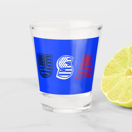 Stars + Stripes VS Shot Glas (Voorkant)