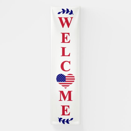Stars & Stripes Welkom Spandoek (Verticaal)