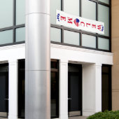 Stars & Stripes Welkom Spandoek (Buitenkant Gebouw)