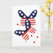 Stars & Stripes Wenskaart Kaart (Gele Bloem)