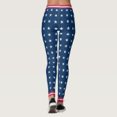 Stars & Stripes White Red Blue American Patriottic Leggings (Achterkant)