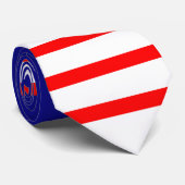 Stars & Stripes wit rood + je achtergrond & ideeën Stropdas (Opgerold)