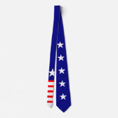 Stars & Stripes wit rood + je achtergrond & ideeën Stropdas (Achterkant)