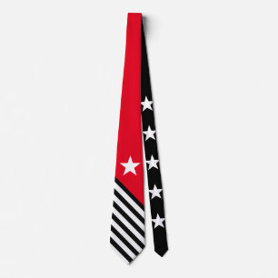 Stars & Stripes wit zwart + je achtergrond & ideeë Stropdas