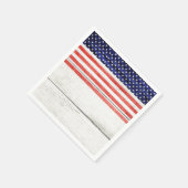 Stars & Stripes Witte Rustieke Houten Patriottisch Servetten (Hoek)
