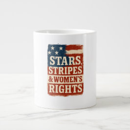 Stars, Stripes & Women’s Rights Distressed Flag Grote Koffiekop