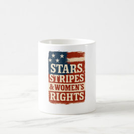 Stars, Stripes & Women’s Rights Distressed Flag Koffiemok
